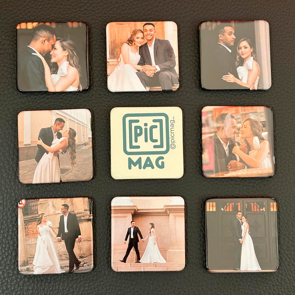 Kit com 9 Ímãs personalizados PIC MAG